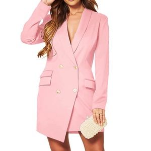 Pink blazer dress